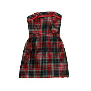 NWT Vineyard Vines Strapless Plaid Mini Dress
